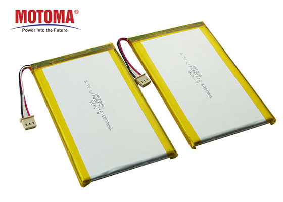 Lightweight GPS Tracker Battery , 3.7 V 5000mah Lipo Battery UL1642 Certificate